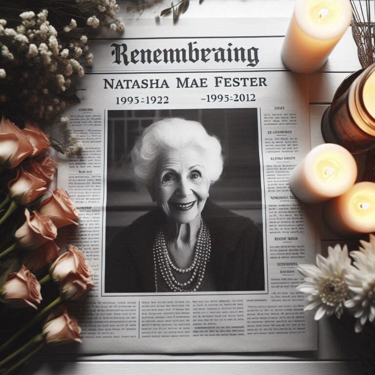 Obituaries serve as poignant reminders of the lives we’ve lost and the stories that shaped them. Natasha Mae Fester’s obituary is no exce....